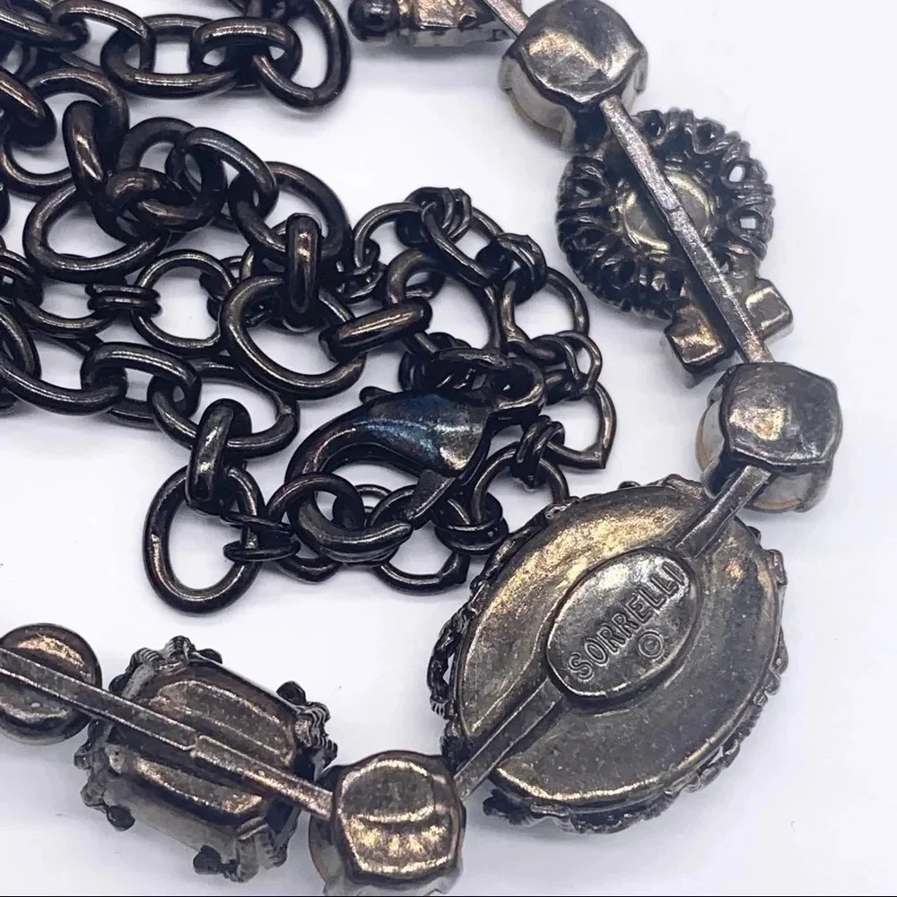 Sorrelli Black Gray Crystal Necklace